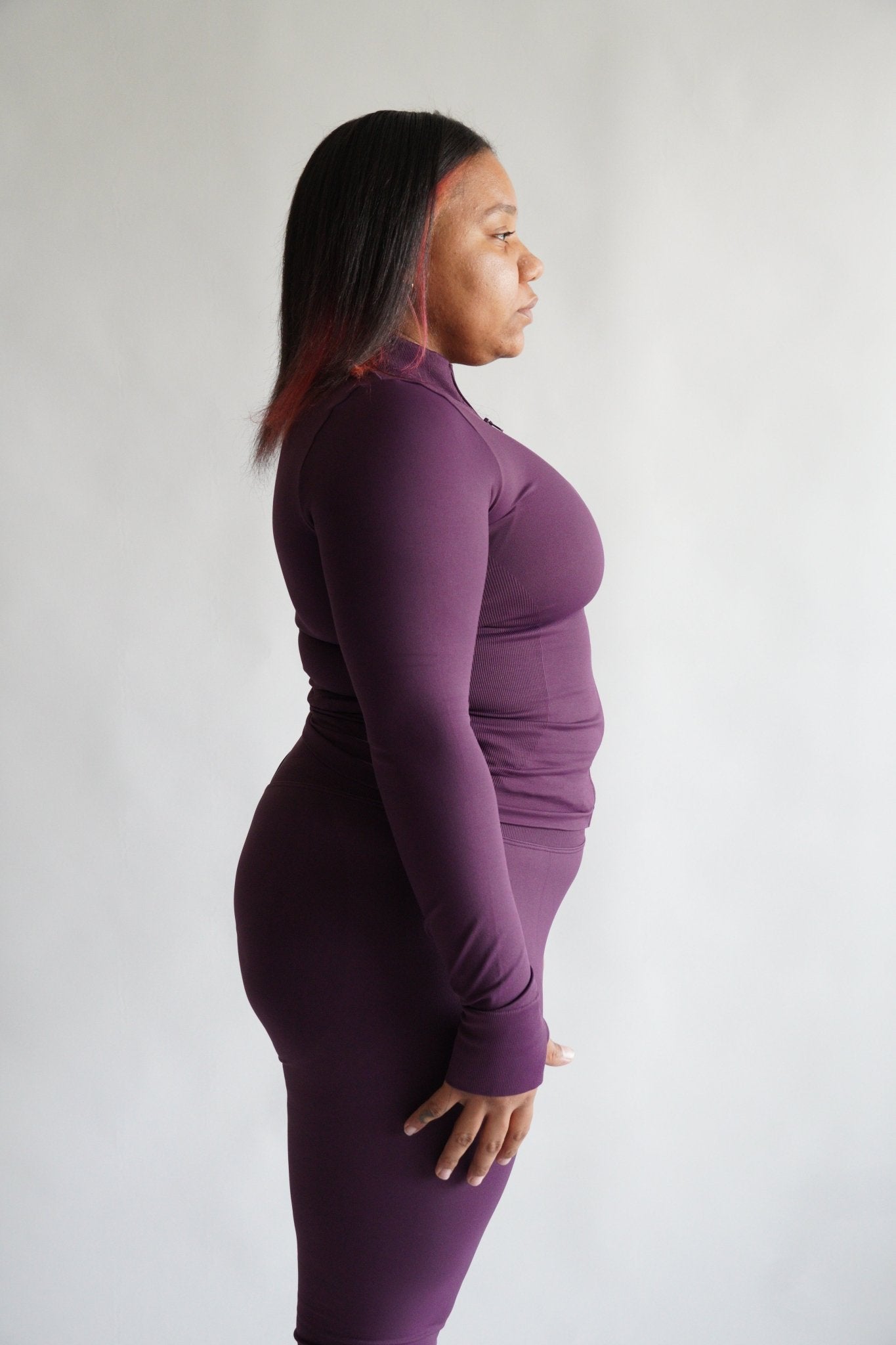 SCULPTED FIT JACKET | PLUM - Meraki Fit LLC