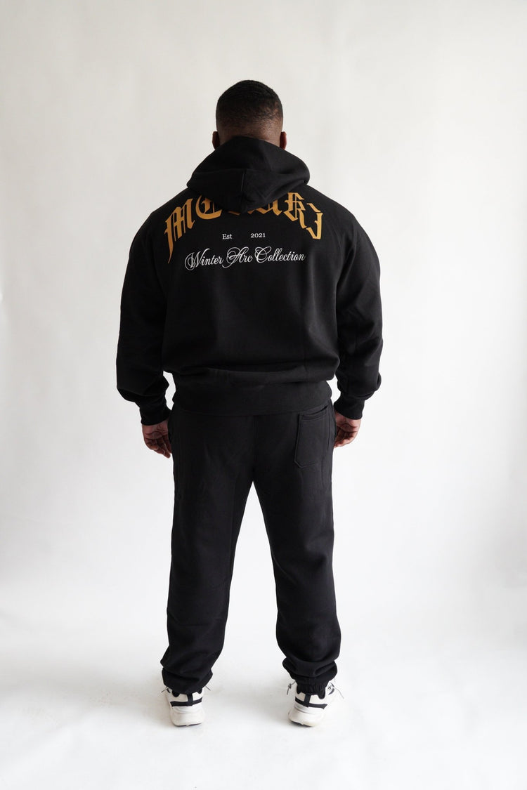 OVERSIZED HEAVY PULLOVER HOOD | ETERNAL BLACK - Meraki Fit LLC