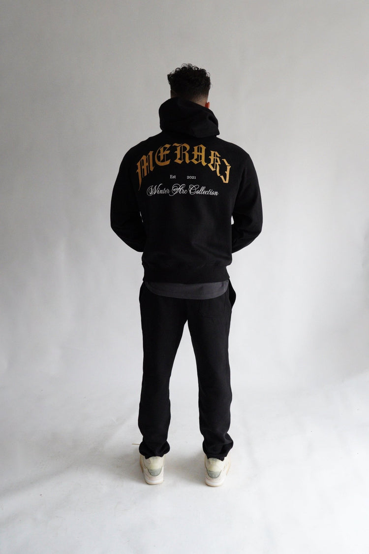 OVERSIZED HEAVY PULLOVER HOOD | ETERNAL BLACK - Meraki Fit LLC