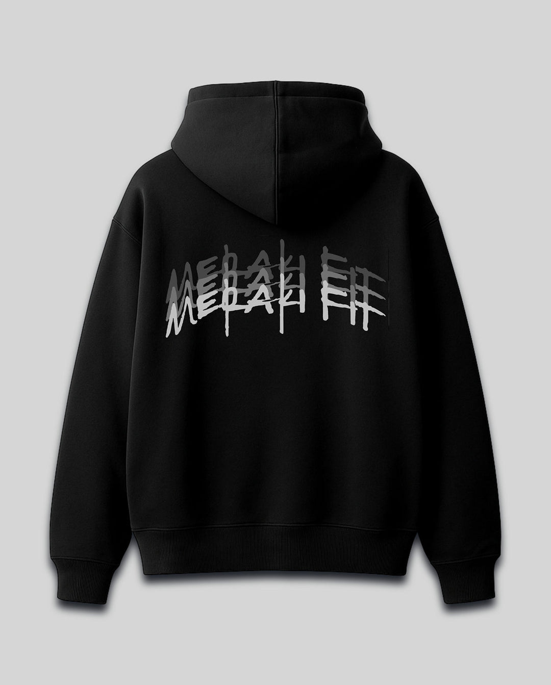 PRESSURE_01. Black OVERSIZED Hoodie - Meraki Fit LLC