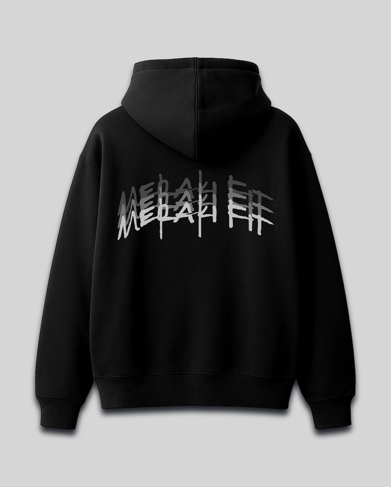 PRESSURE_01. Black OVERSIZED Hoodie - Meraki Fit LLC