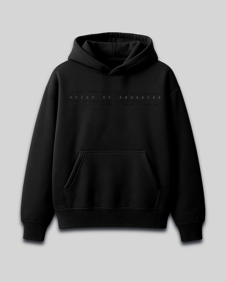 PRESSURE_01. Black OVERSIZED Hoodie - Meraki Fit LLC