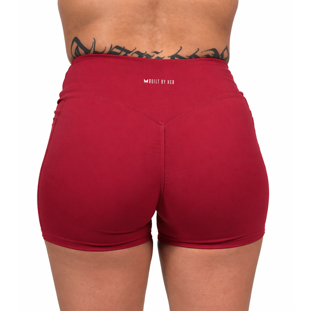 Sculpt Short - Racing Red - Meraki Fit LLC
