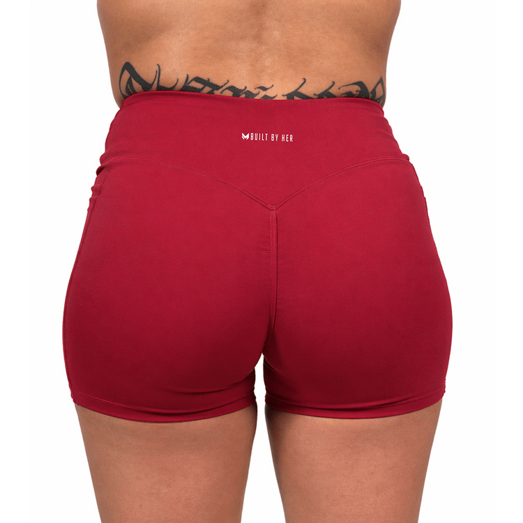 Sculpt Short - Racing Red - Meraki Fit LLC