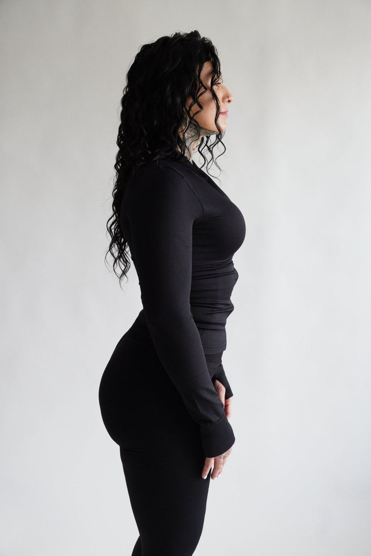 SCULPTED FIT JACKET | BLACK - Meraki Fit LLC